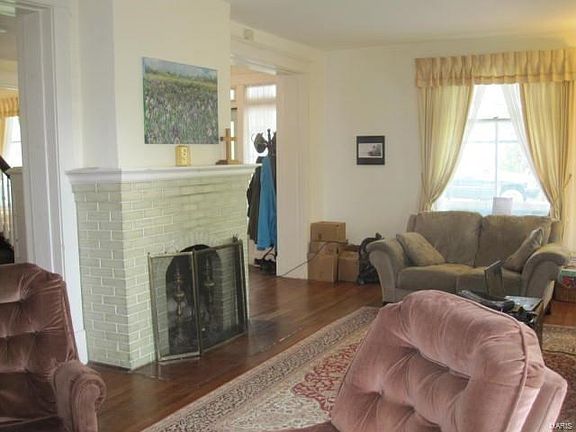 living room with fireplace