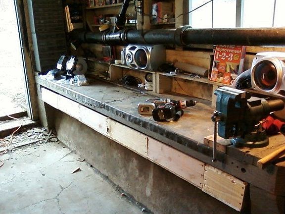 Basement workshop and storage