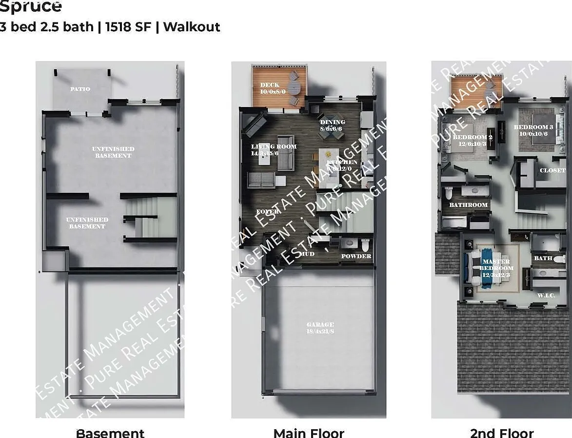 Spruce | Three Bedroom - Exterior Walkout — Photo 1