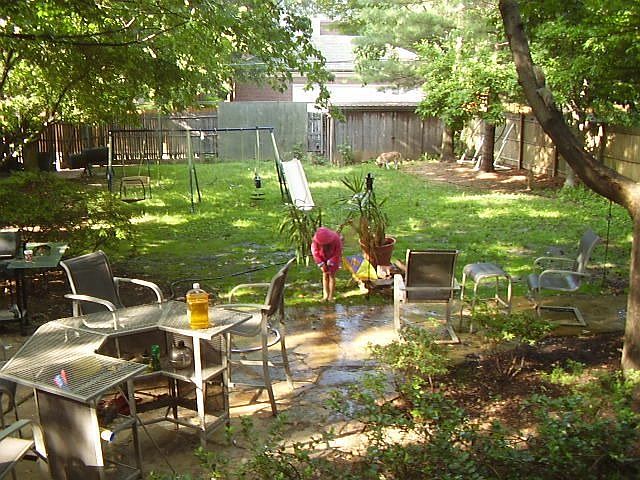 Back yard is huge