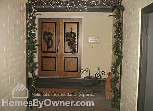 Private Courtyard Double Door Entry