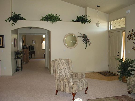 Living room looking into the master bedroom.
