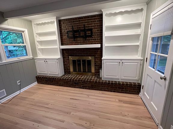 Family room with fireplace