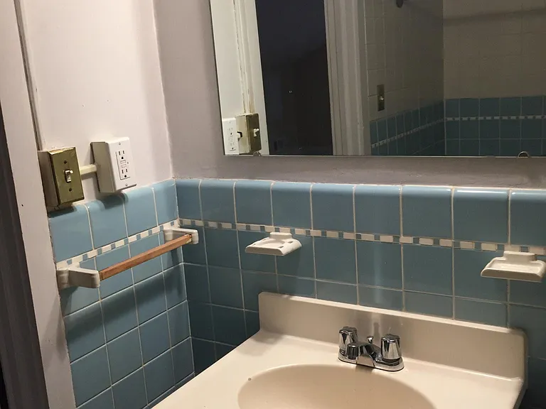 GFI outlet and towel bar
