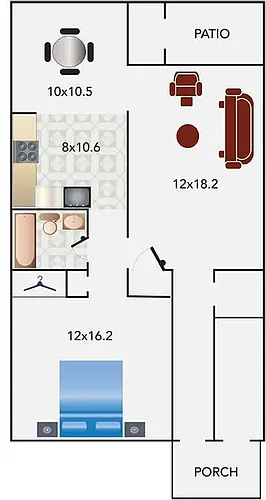 Floor plan 1 Bedroom