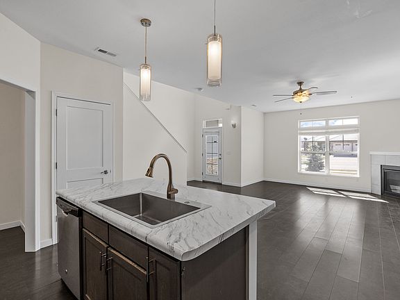Quartz countertops and large stainless-steel sink