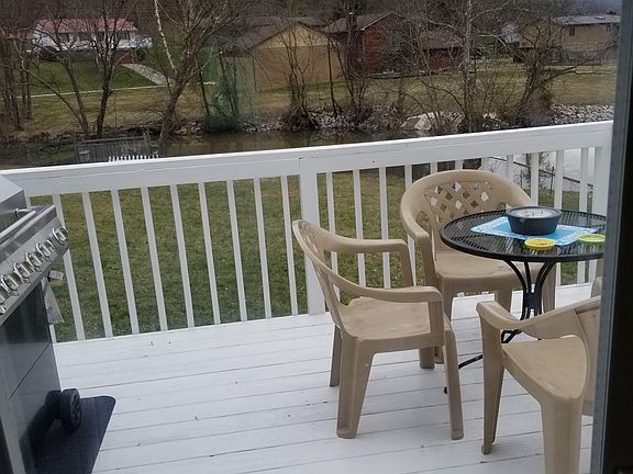 back porch facing pond
