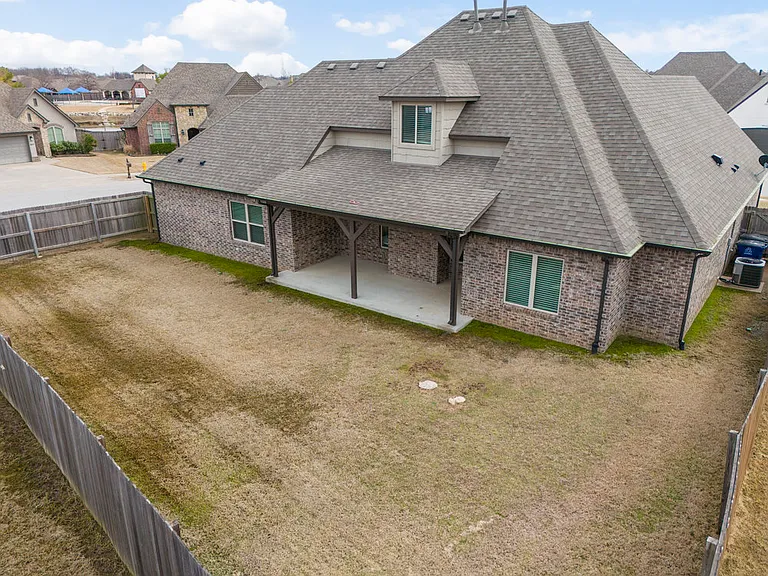 Fully fenced back yard