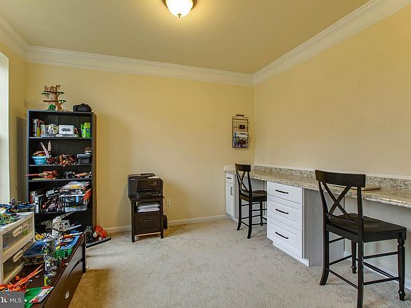 Solid surface built-ins for office or homework