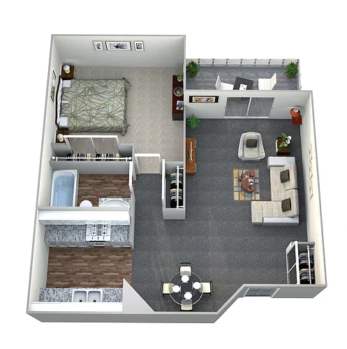 Floor plan 1 Bedroom
