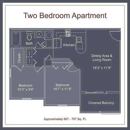 Floor plan 2 Bedroom Modern Flat