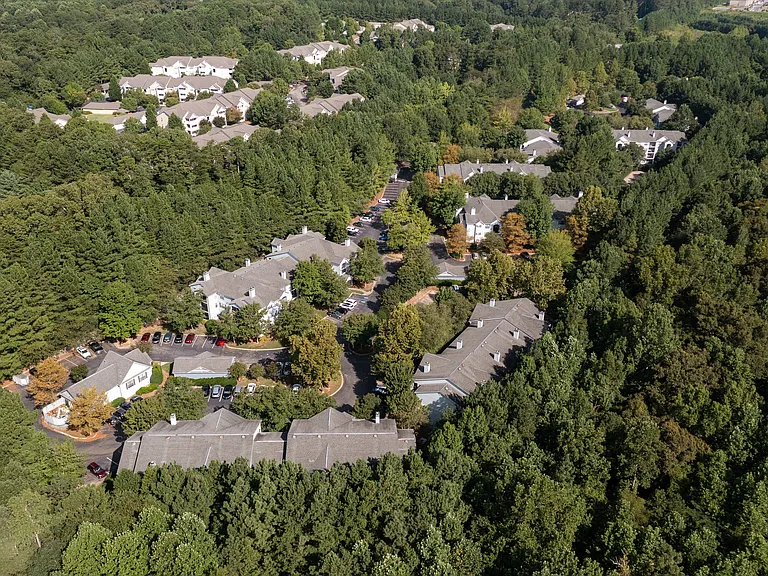 Aerial view of Heritage at Riverstone apartment community