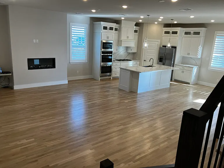2nd level living space + kitchen + dining