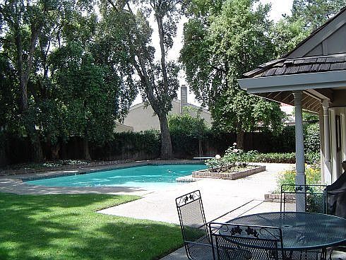 Private yard with pool