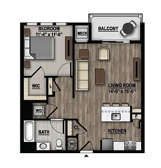 Floor plan 1B