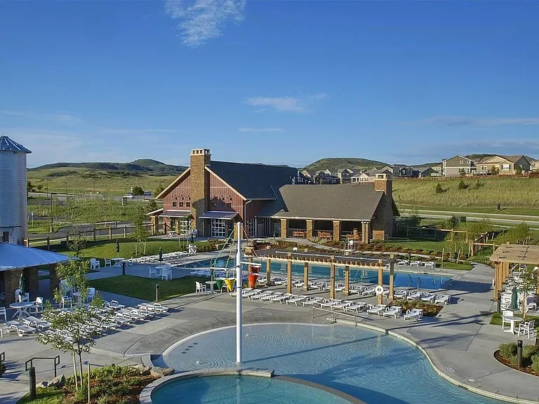 Pool and club house.