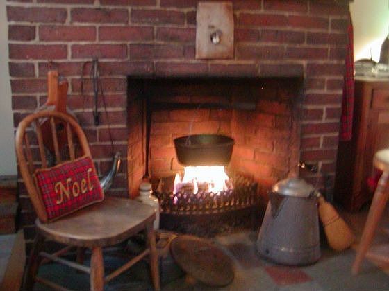 Kitchen fireplace, original crane