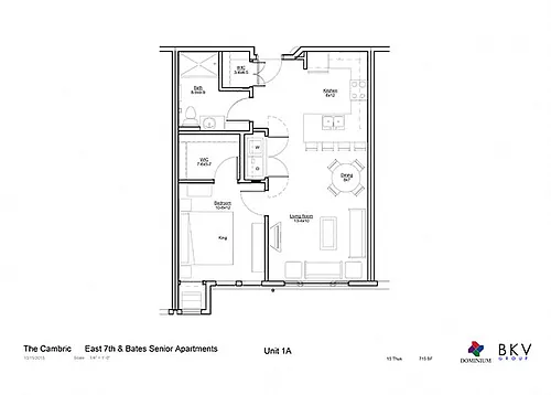 Floor plan One Bedroom A
