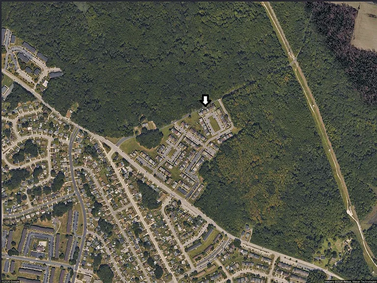 Property backs to Keener road and wooded property