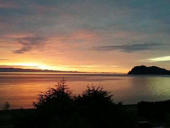 Sunrise from covered deck