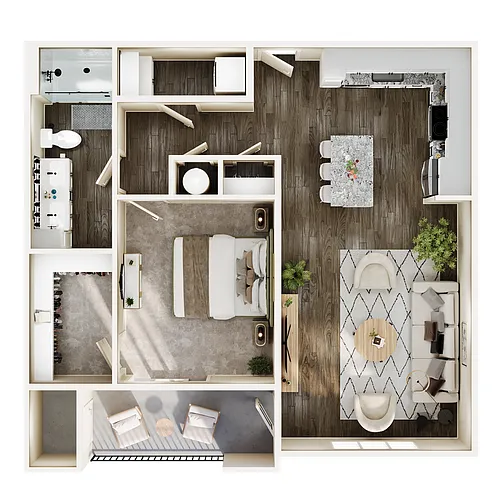 Floor plan 1 Bed/1 Bath