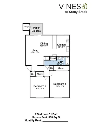 Floor plan 2 X 1