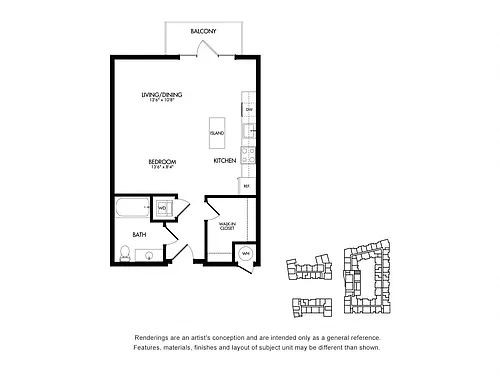Floor plan SJ w/ Balcony