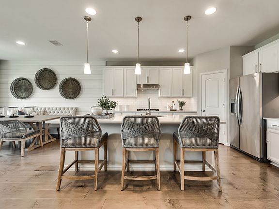 Spacious Kitchen Island Overlooking the Gathering Room