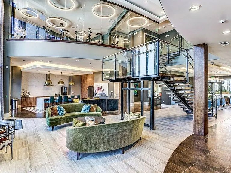 Welcoming and Stylish Lobby at The Hendry Apartments