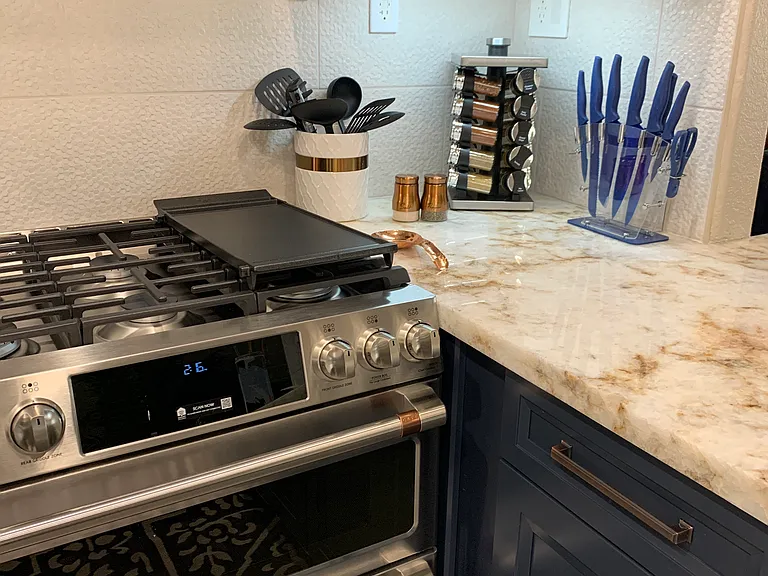 Kitchen - GE CAFE dble oven stove
Spices and tools for any chef creation to use