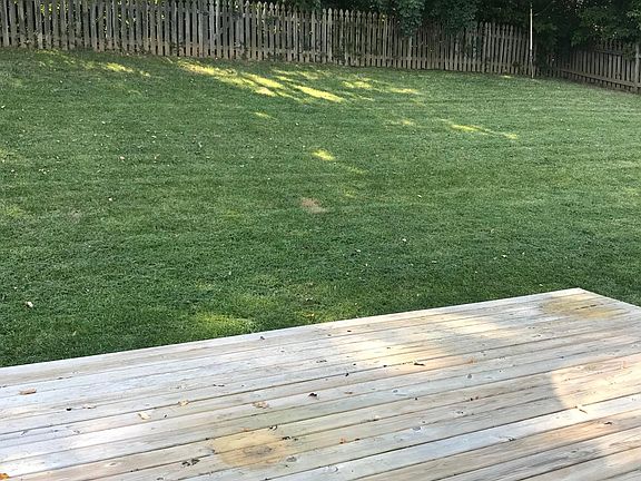 Deck and fenced in back yard