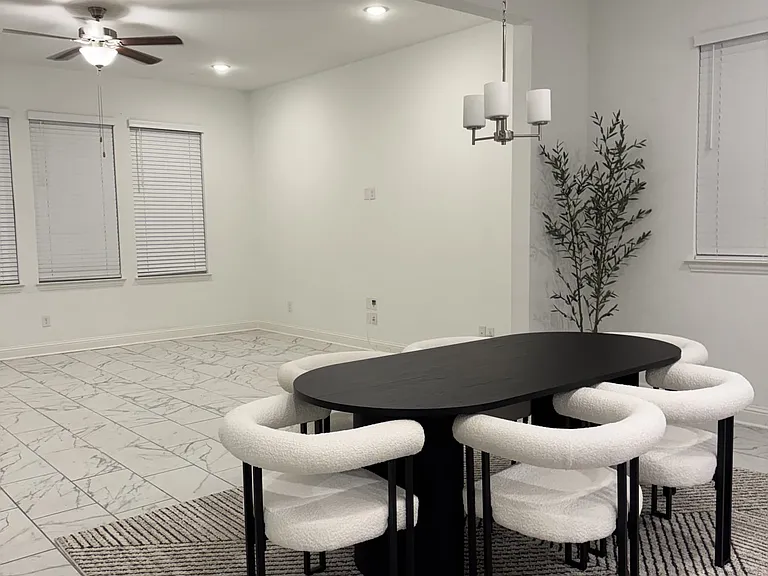 semi dining view to living area and easy access to kitchen