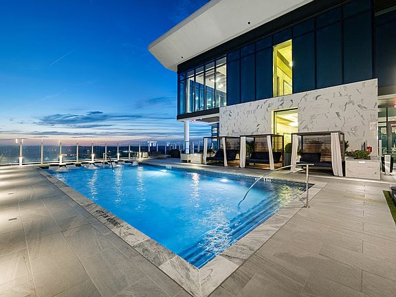 Resort- style pool courtyard