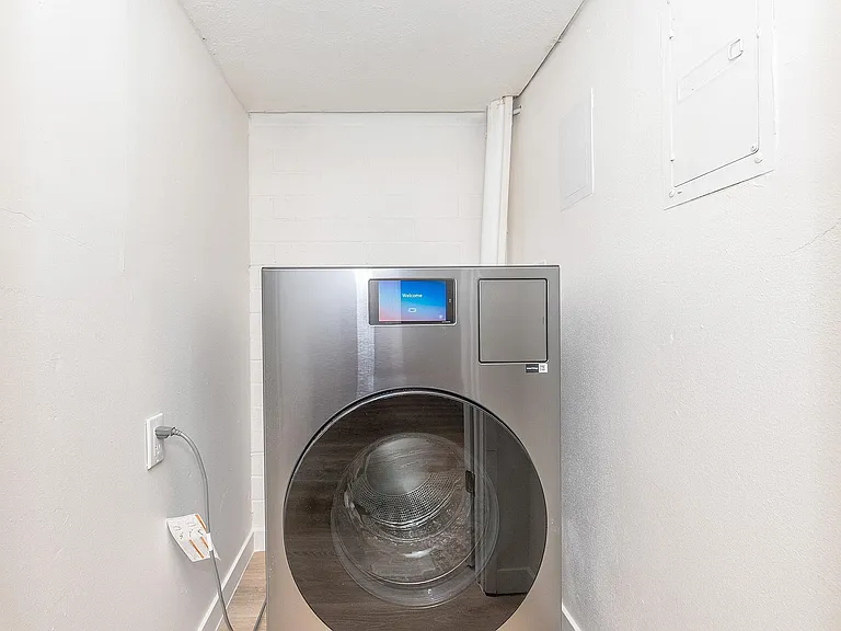 In-home front-loading washer with digital display