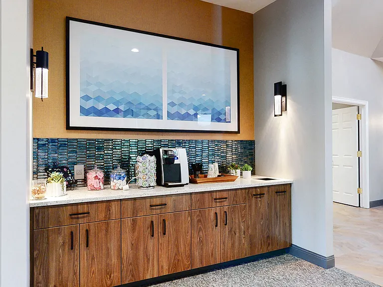 Come grab a cup of coffee in our leasing office!