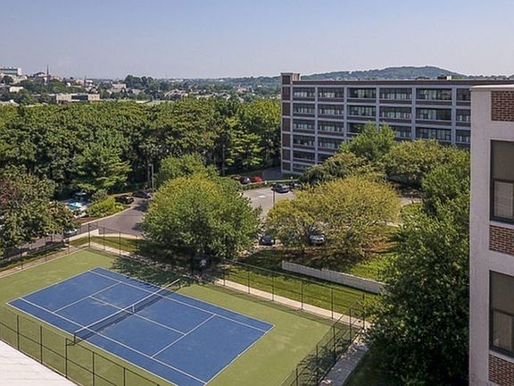 Aerial View of the Tennis Court