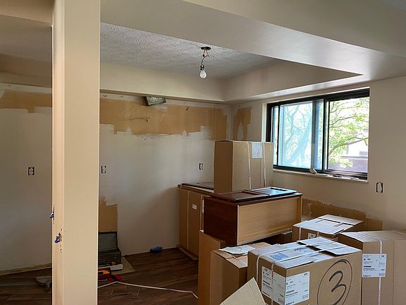 New kitchen being installed