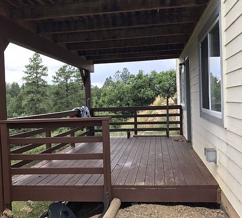 First floor entrance and deck