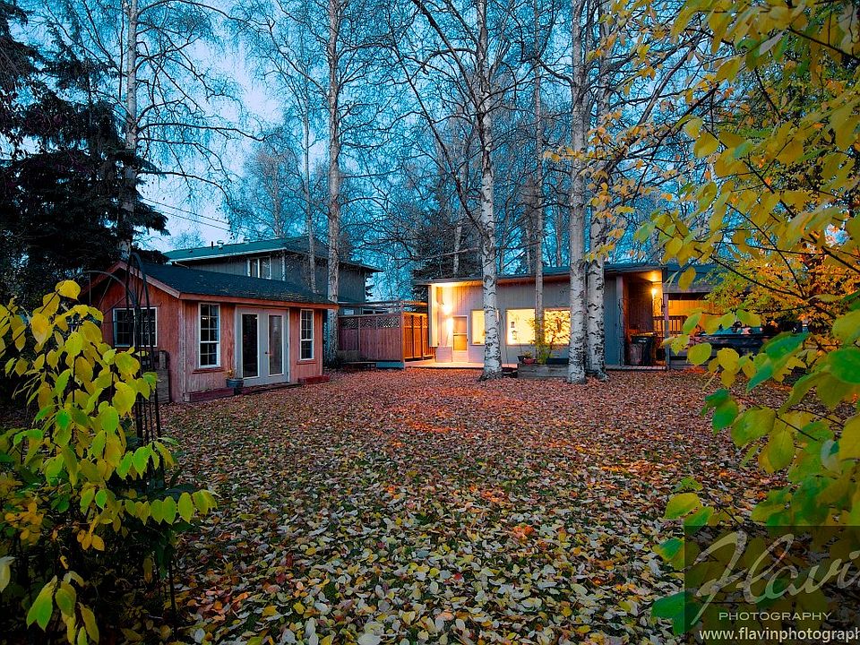 Evening view-Backyard and Garden House