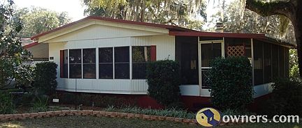 Front view from the right & screened porch