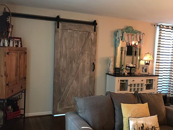 Barn door to sunroom 