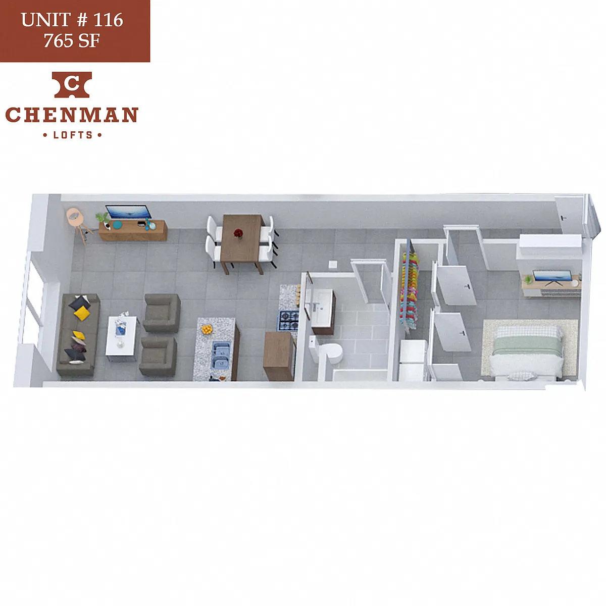Floor plan Chenman Lofts 116