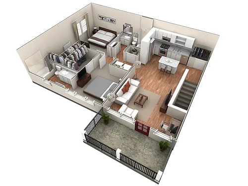 Floor plan 2 BR Designer Overlook