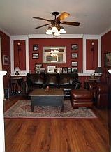 Family room with Sliders to Deck