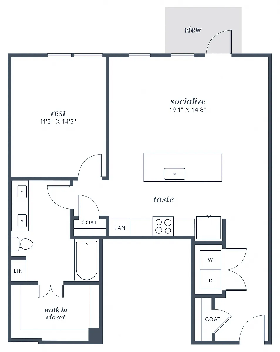 Floor plan 1X1 A11