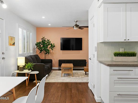 Modern kitchen and living room