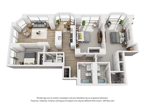 Floor plan Three Bedroom F