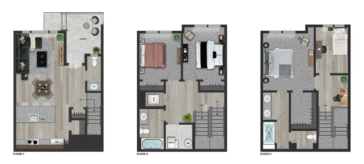 Floor plan 4X2.5-INTERIOR UNIT