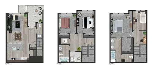 Floor plan 4X2.5-INTERIOR UNIT