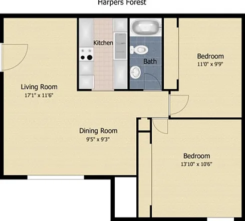 2 Bedroom 2 Bedroom